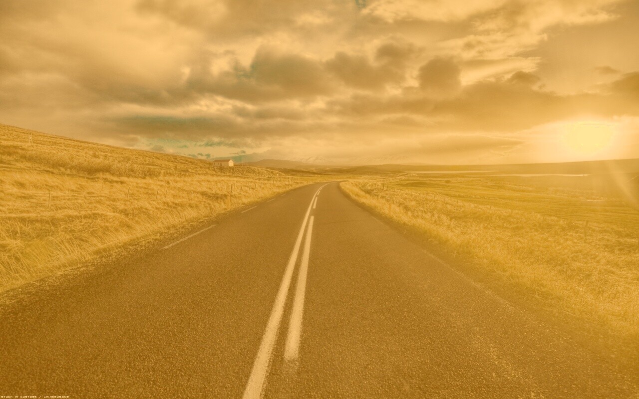 Пустая дорога обои
