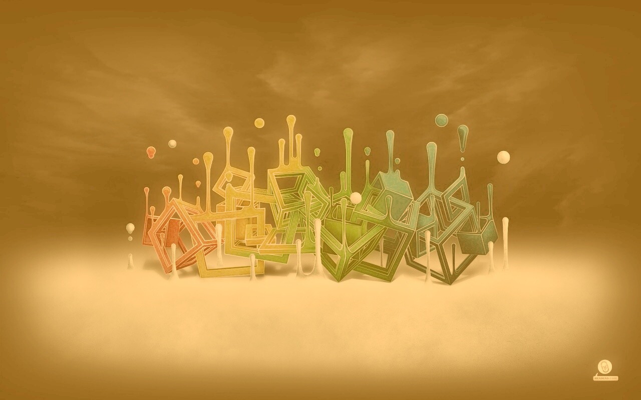 Цветные переплетающиеся кубы обои