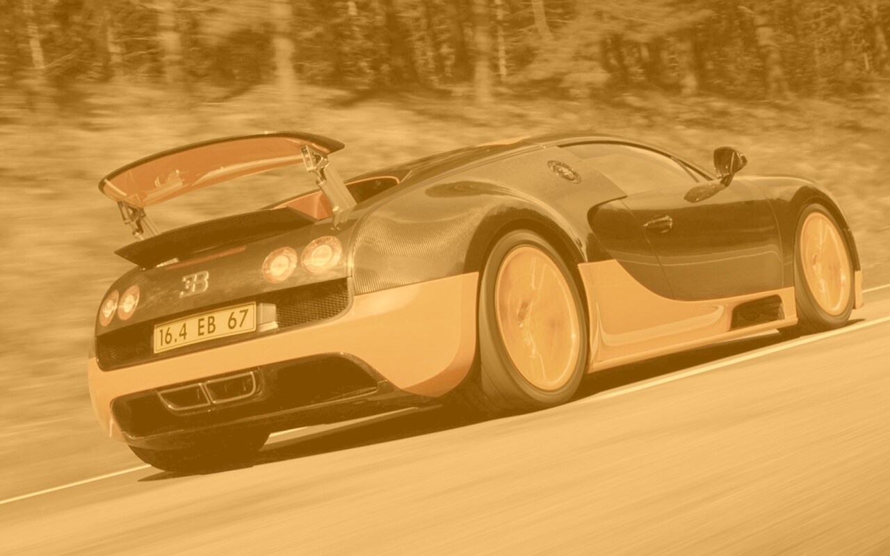 Оранжево-черный Бугатти обои