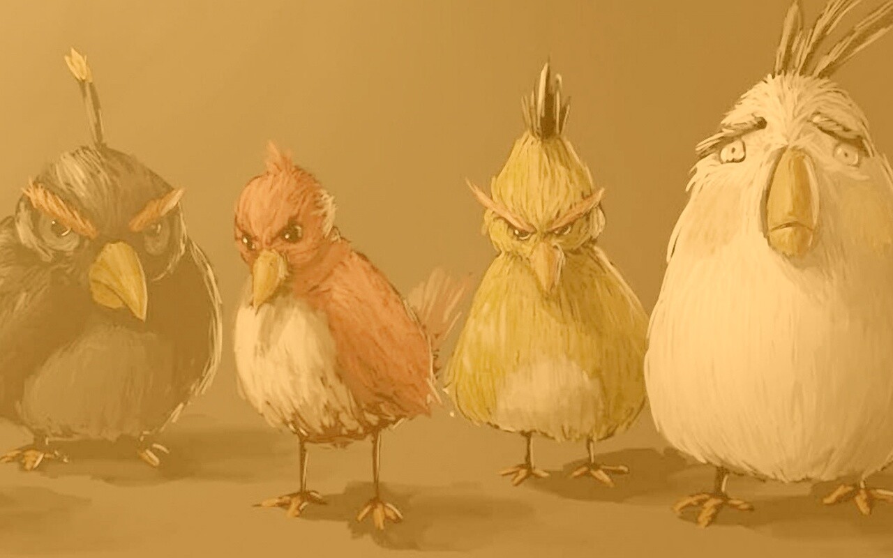 Злые птицы обои