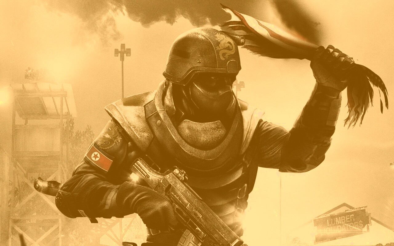 Китайский солдат жжет американский флаг обои