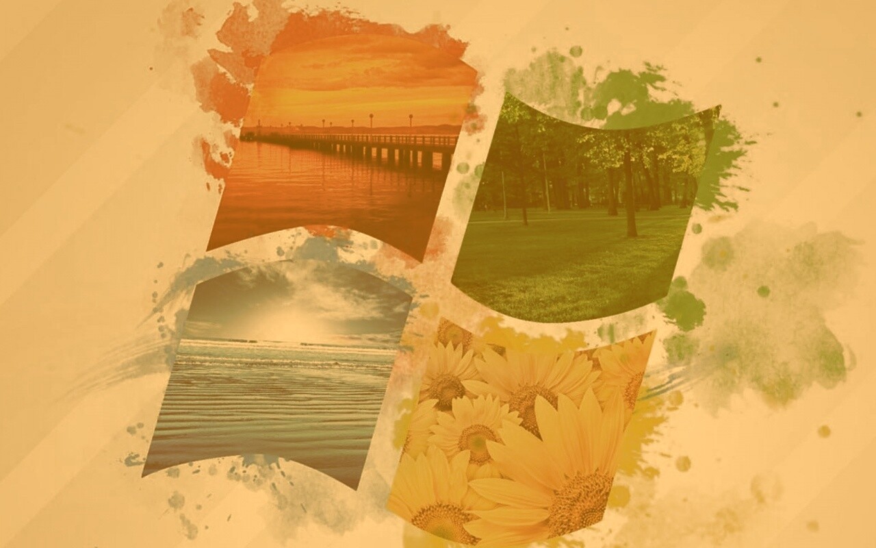 Логотип Winfdows bз фотографий природы обои