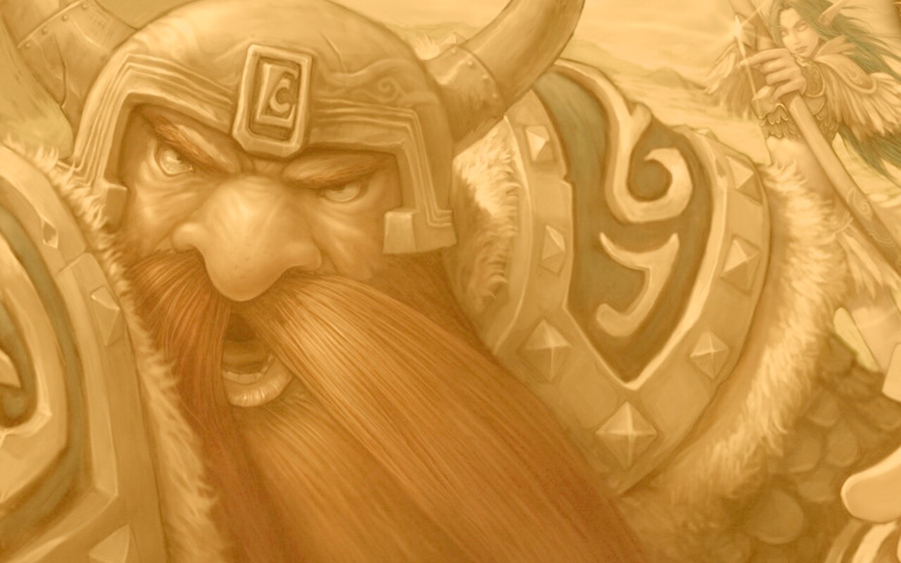 Гном убегающий от ночной эльфийки обои