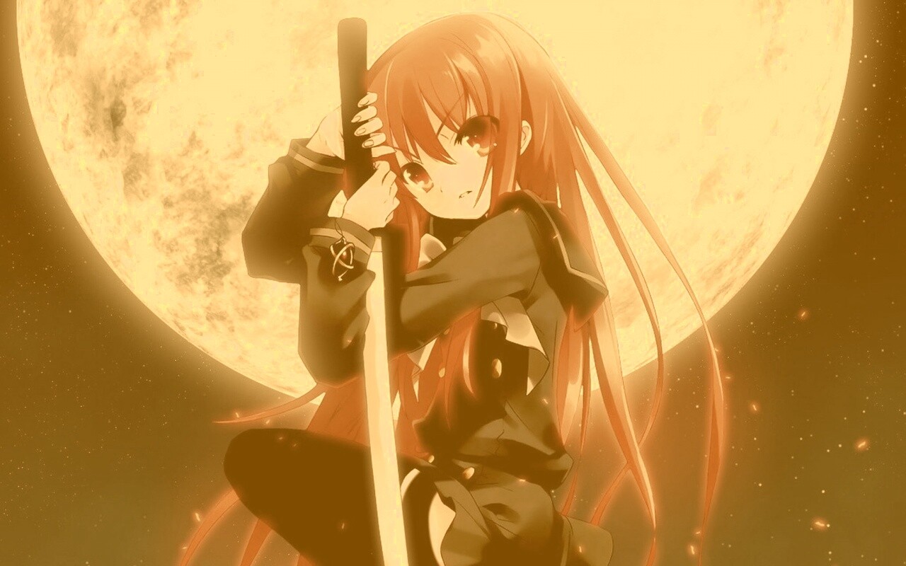 Девочка с катаной обои