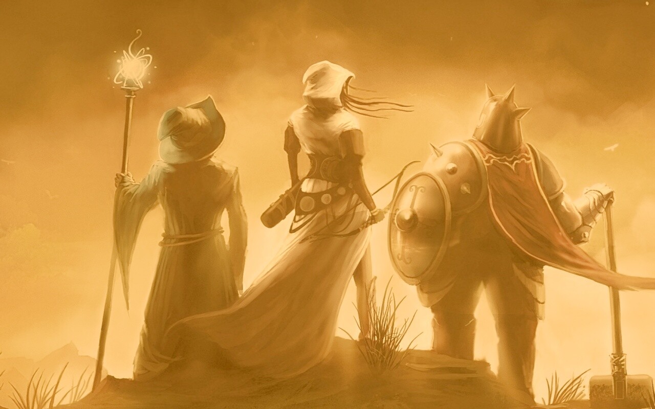 Воин, лучник и маг обои