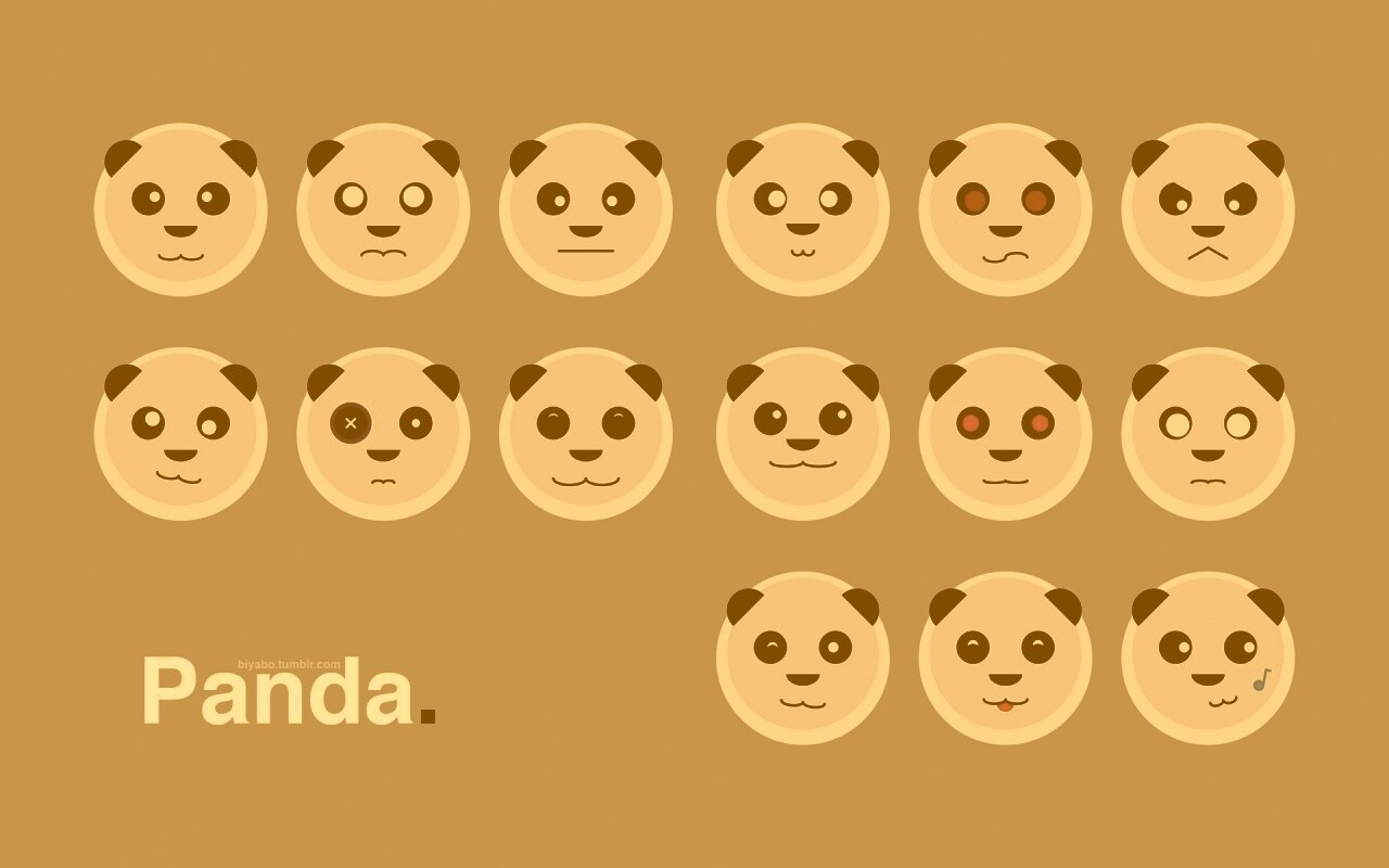 Морды панд обои