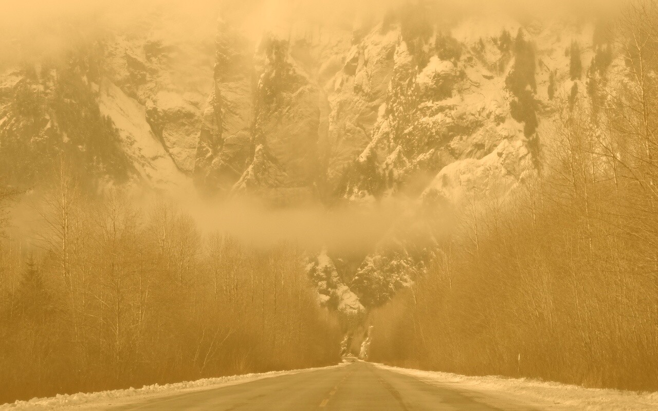 Дорога к скале обои