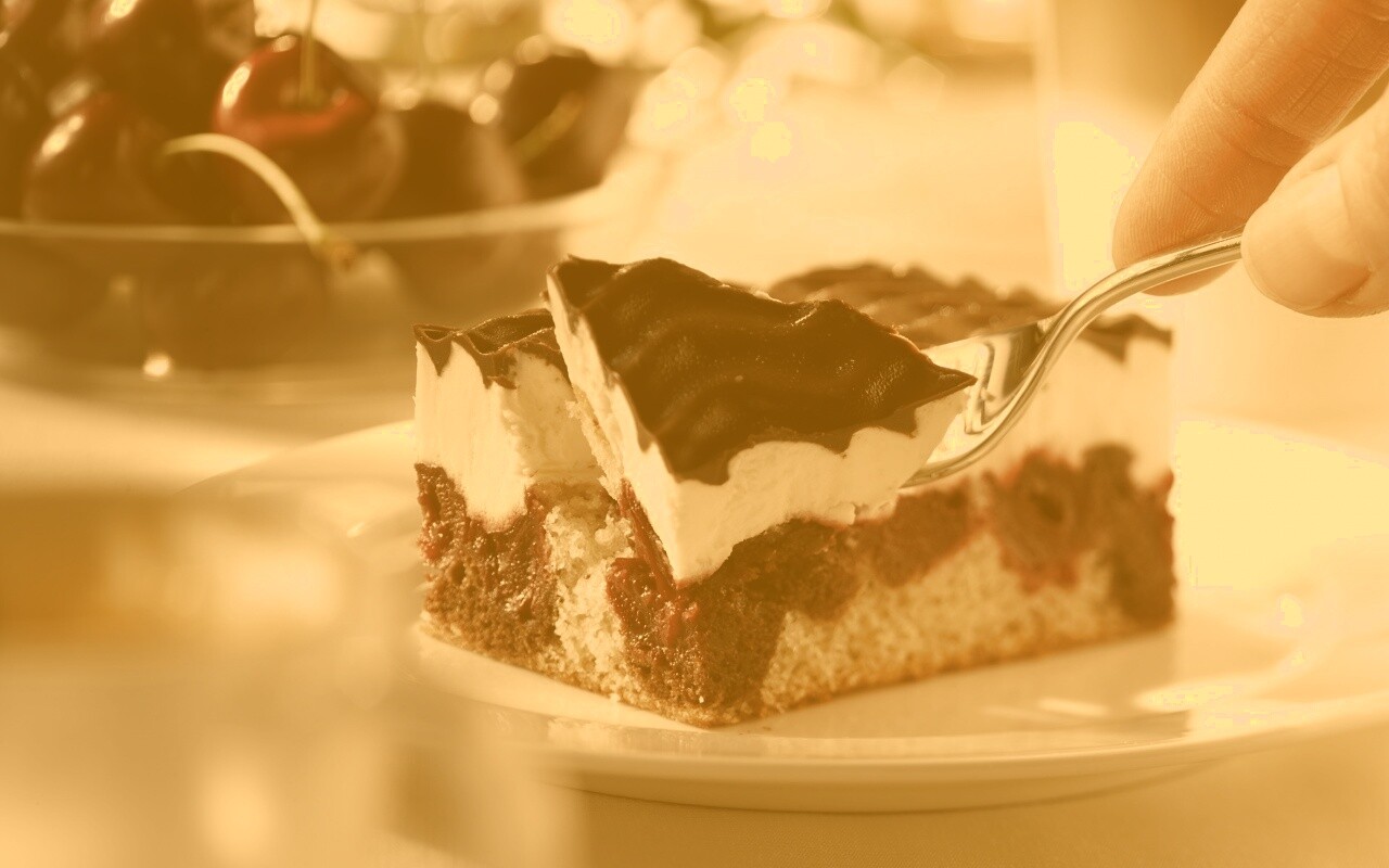 Вишневое пирожное обои