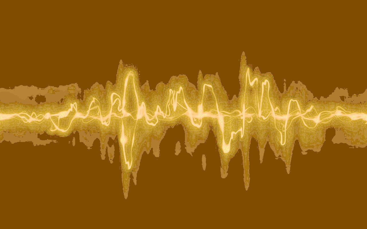 Зеленая пульсирующая волна обои