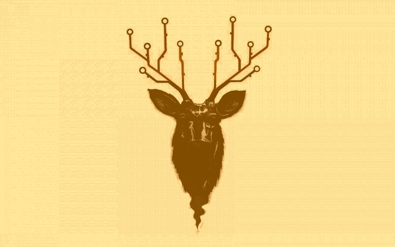 Схематичный олень обои