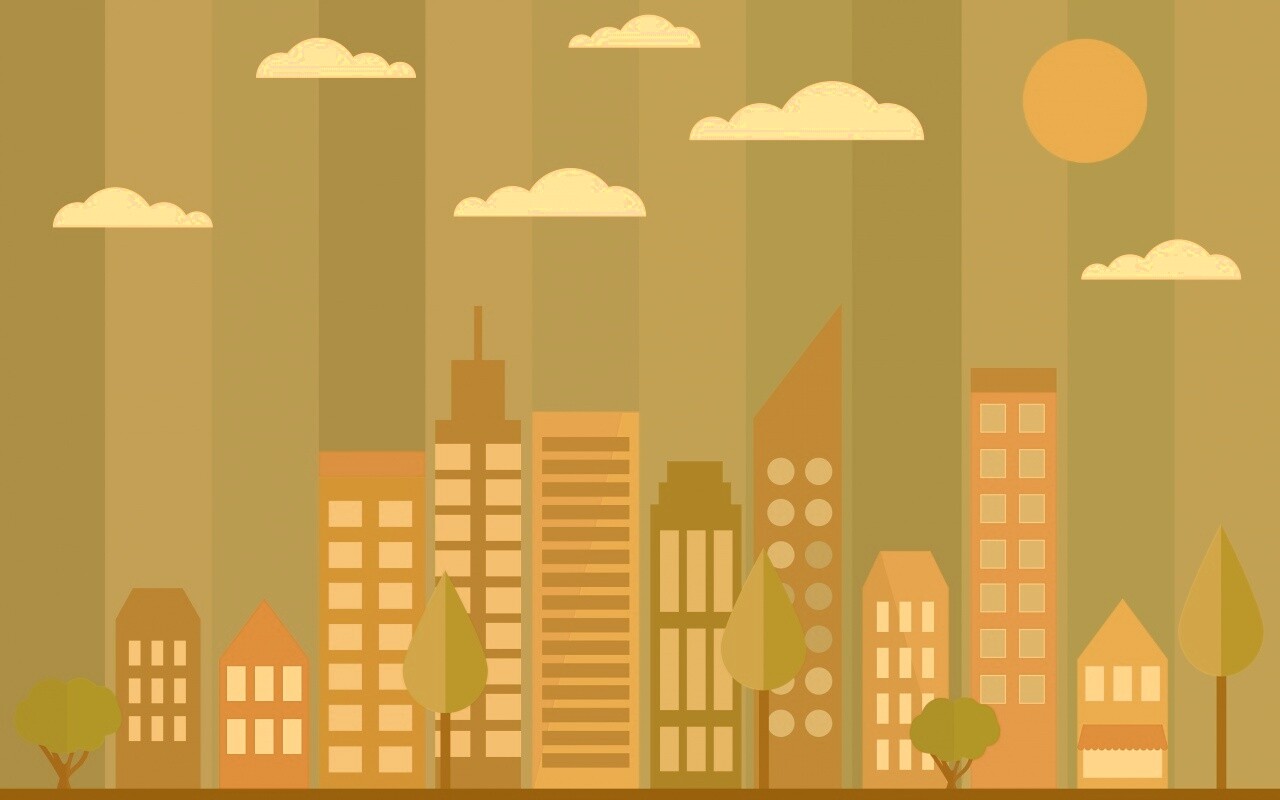 Векторный рисунок города обои