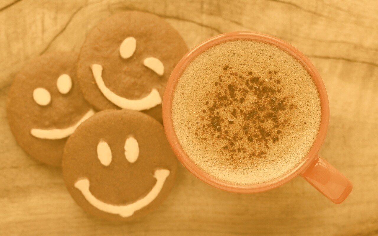 Кофе с печеньками обои