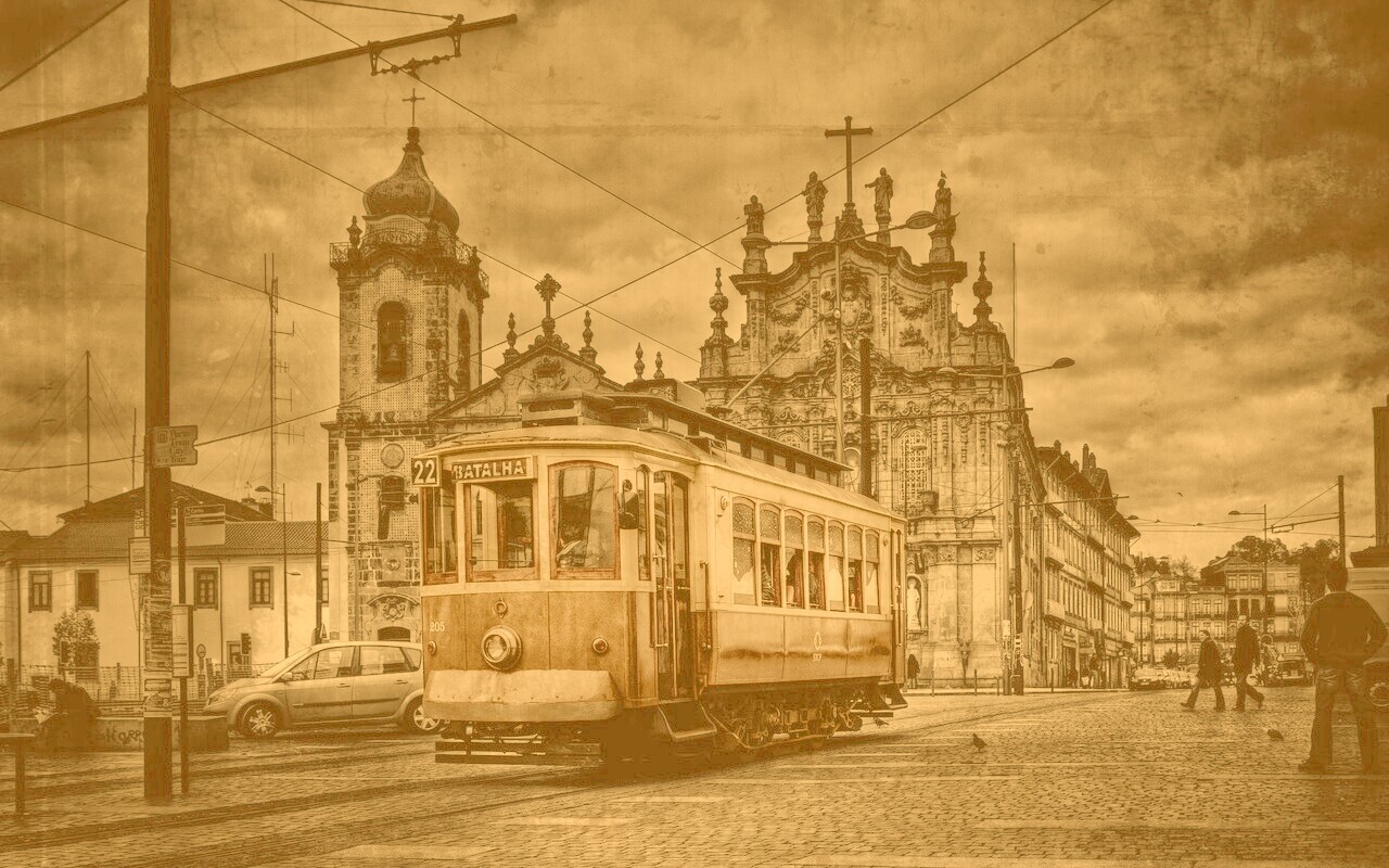 Старинный трамвай обои