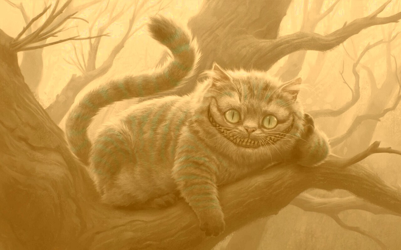 Чеширский кот обои