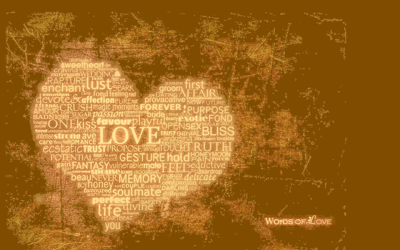 Слова любви обои