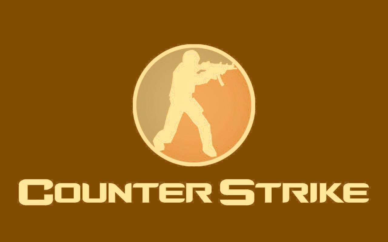Логотип Counter Strike на черном фоне обои