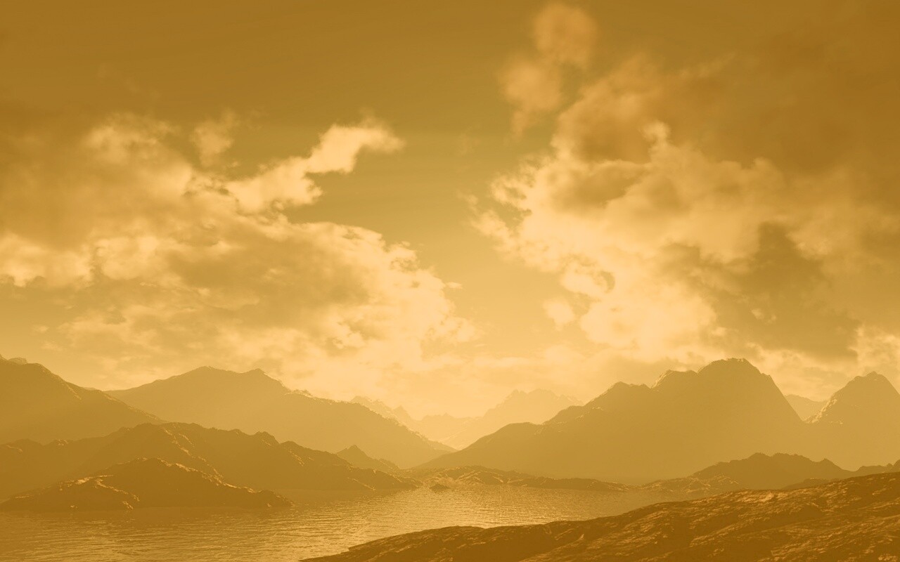 Закат в горах обои