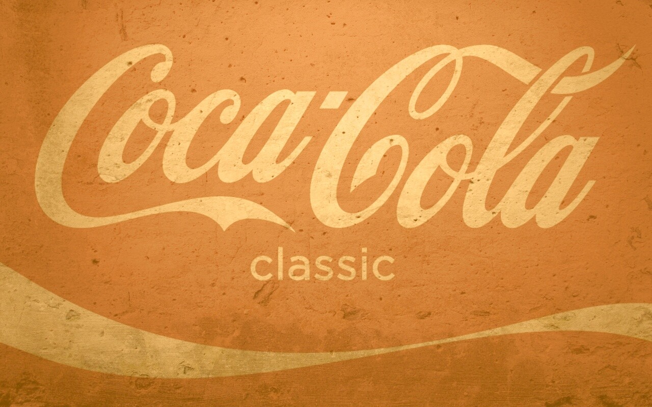Логотип Кока-Кола в стиле гранж обои
