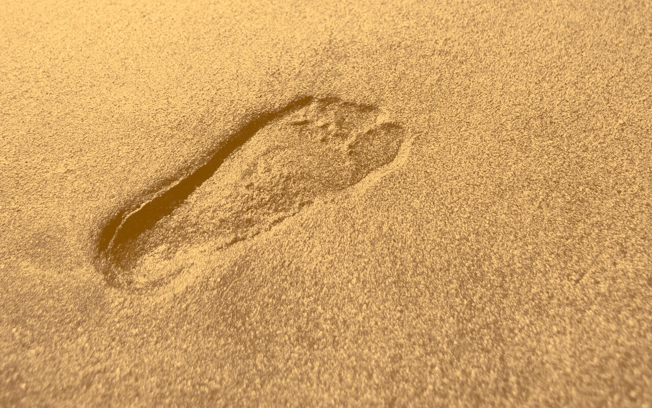 Отпечаток ноги обои