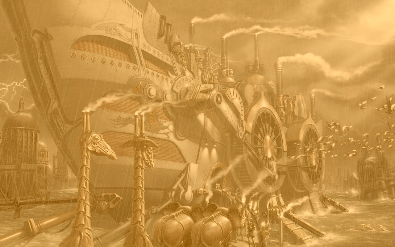 Ноев ковчег в стиле стимпанк обои