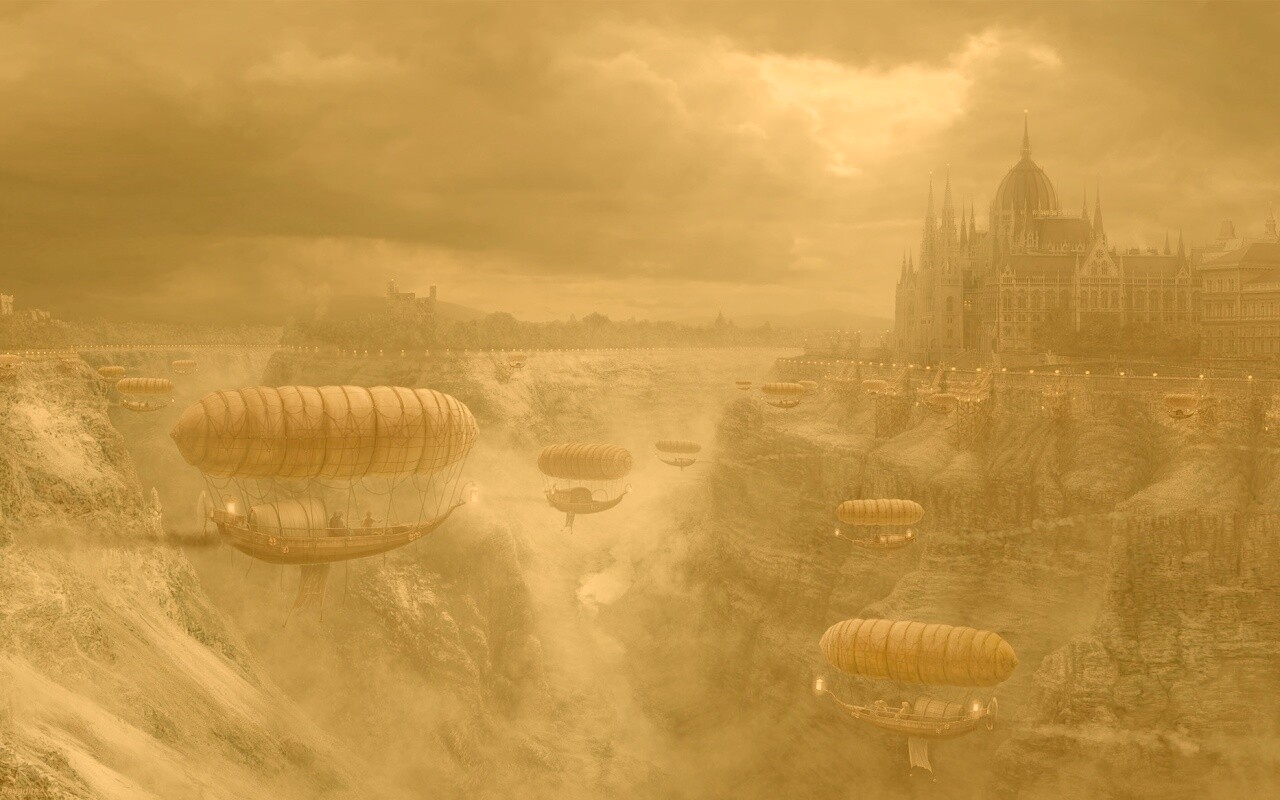 Фентезийный Будапешт обои