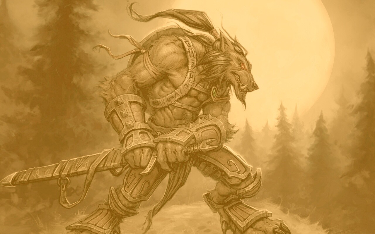 Волк оборотень обои