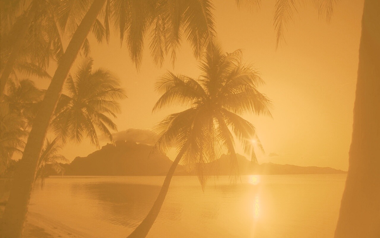 Закат в раю обои