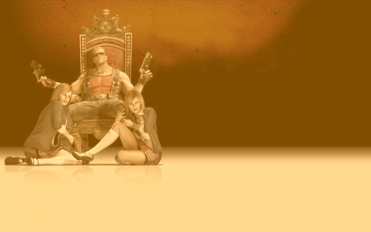 Duke Nukem на троне обои