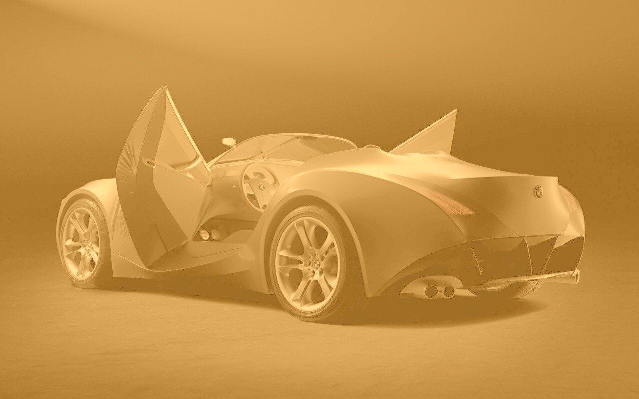 Автомобиль с распахнутыми дверцами обои