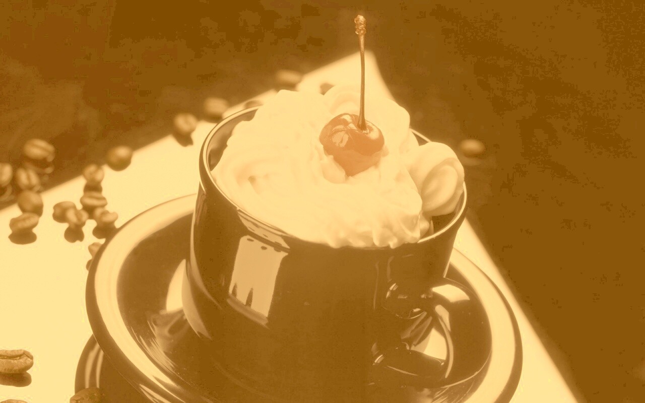 Вишня в креме обои