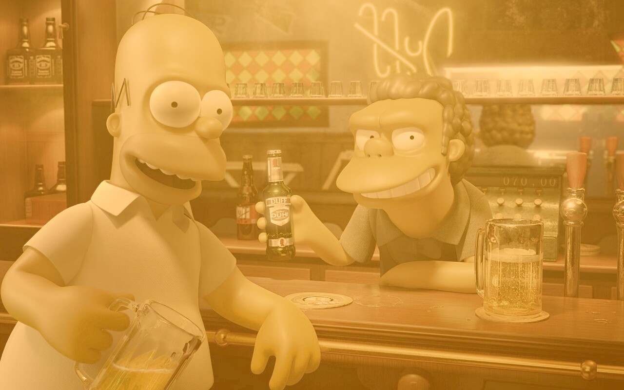 Симпсоны в баре обои