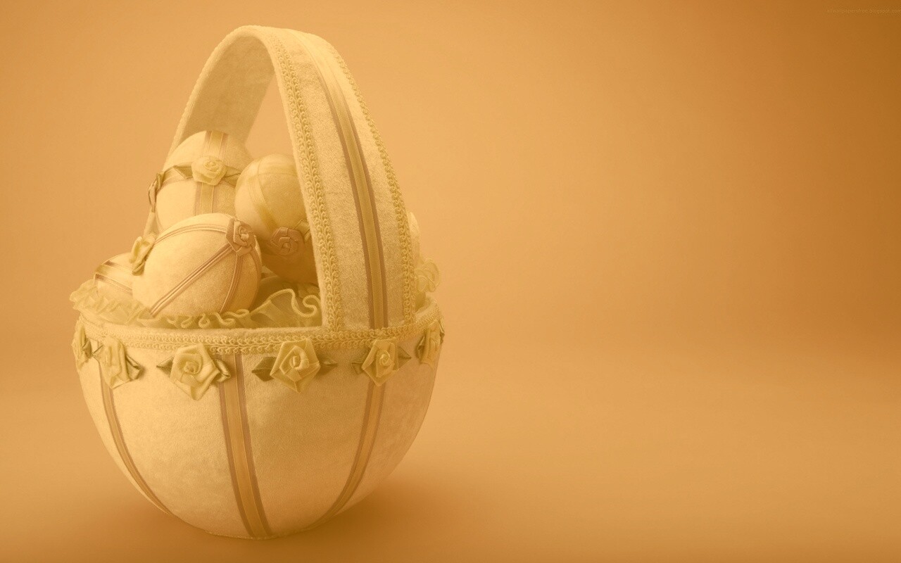 Пасхальная корзиночка обои