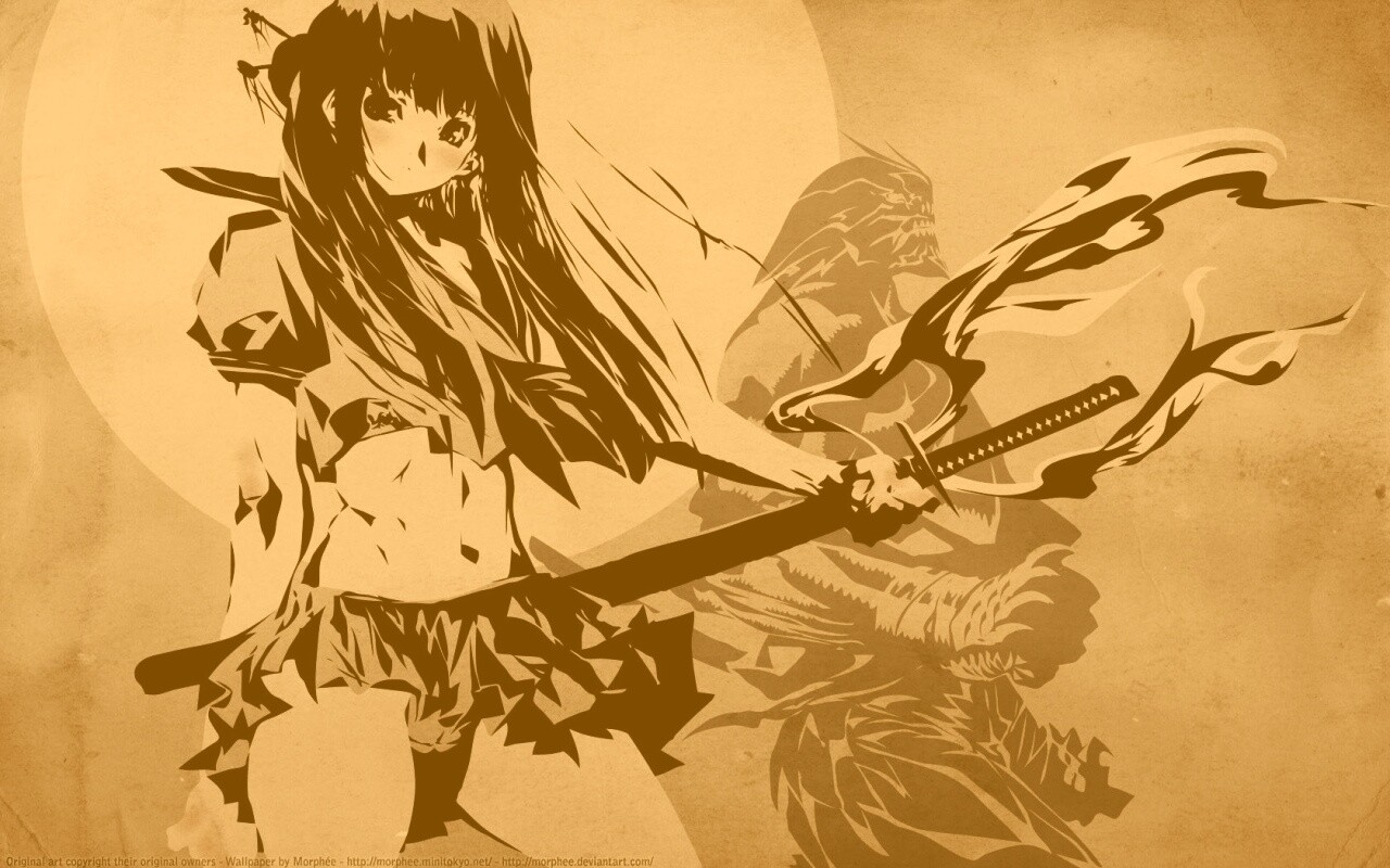 Девушка с мечом обои