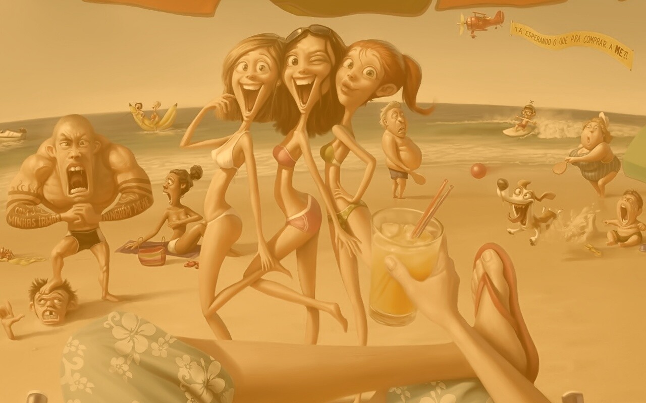 На пляжу ляжу) обои