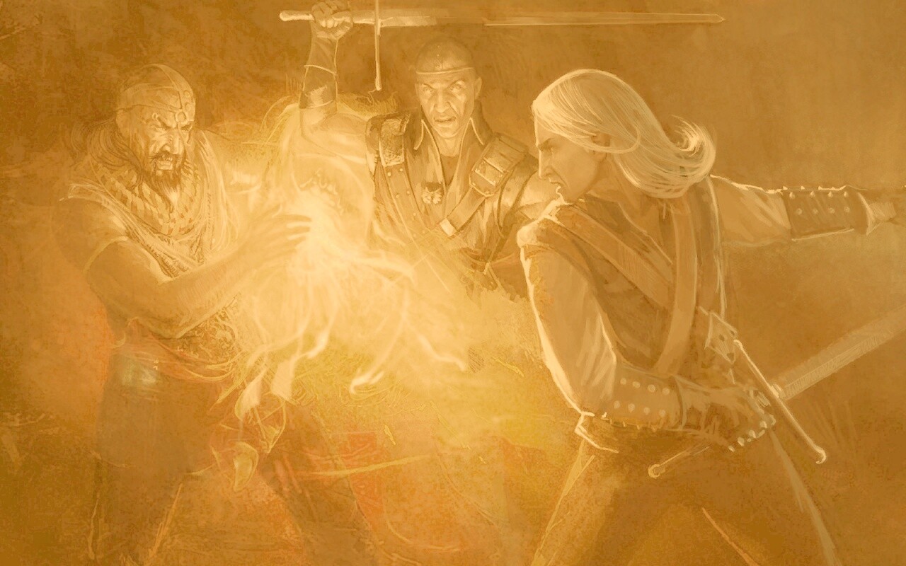 Геральт и Беренгар против Азара обои