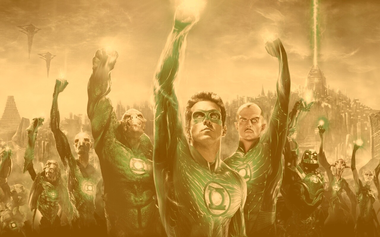 Зеленый фонарь обои