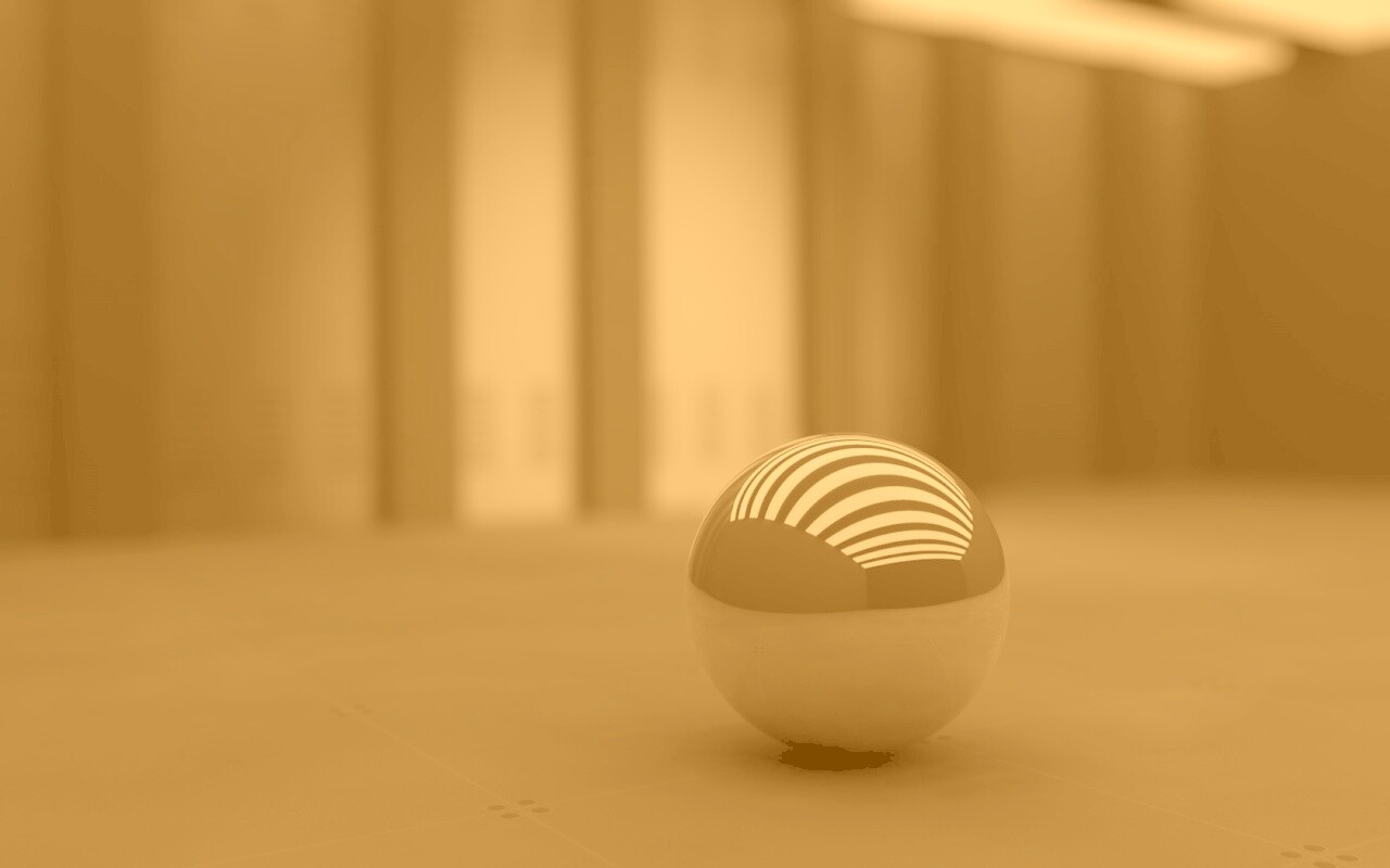 Трехмерный блестящий металлический шарик обои