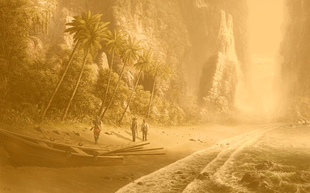 Люди на необитаемом острове обои