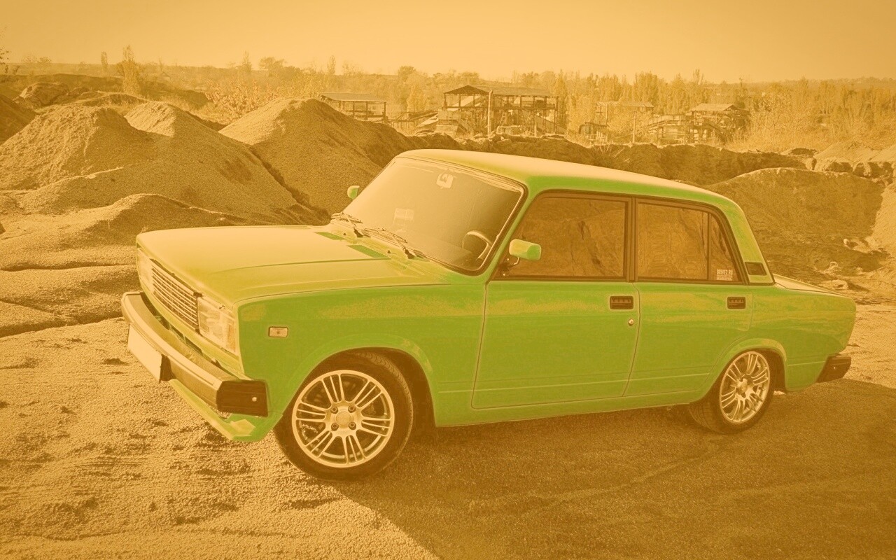 Кислотные жигули обои