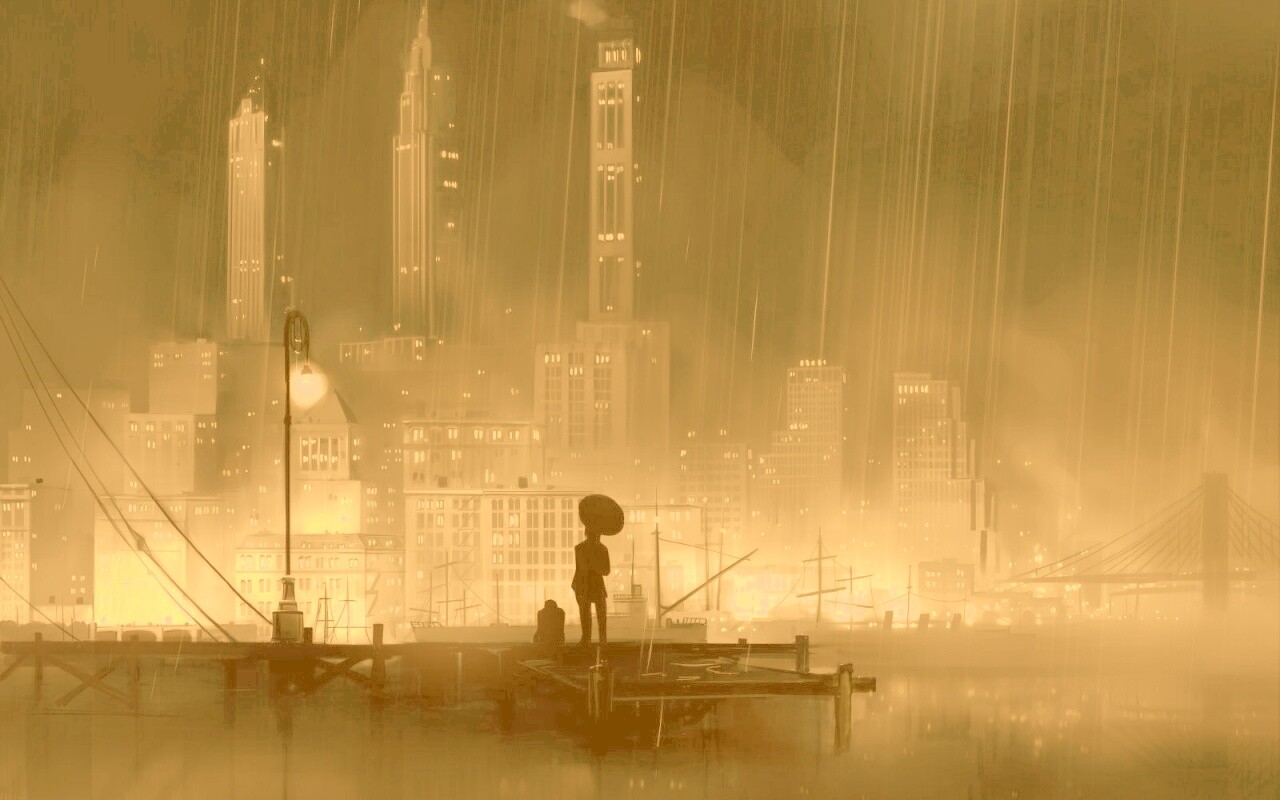 Дядька с зонтиком же обои