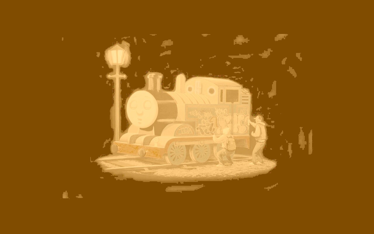 Паровозик для граффити обои