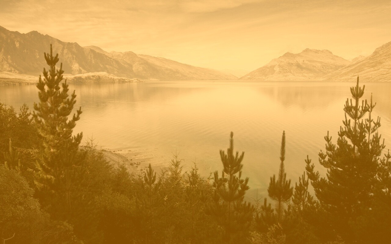 Безмятежное озеро в Новой Зеландии обои