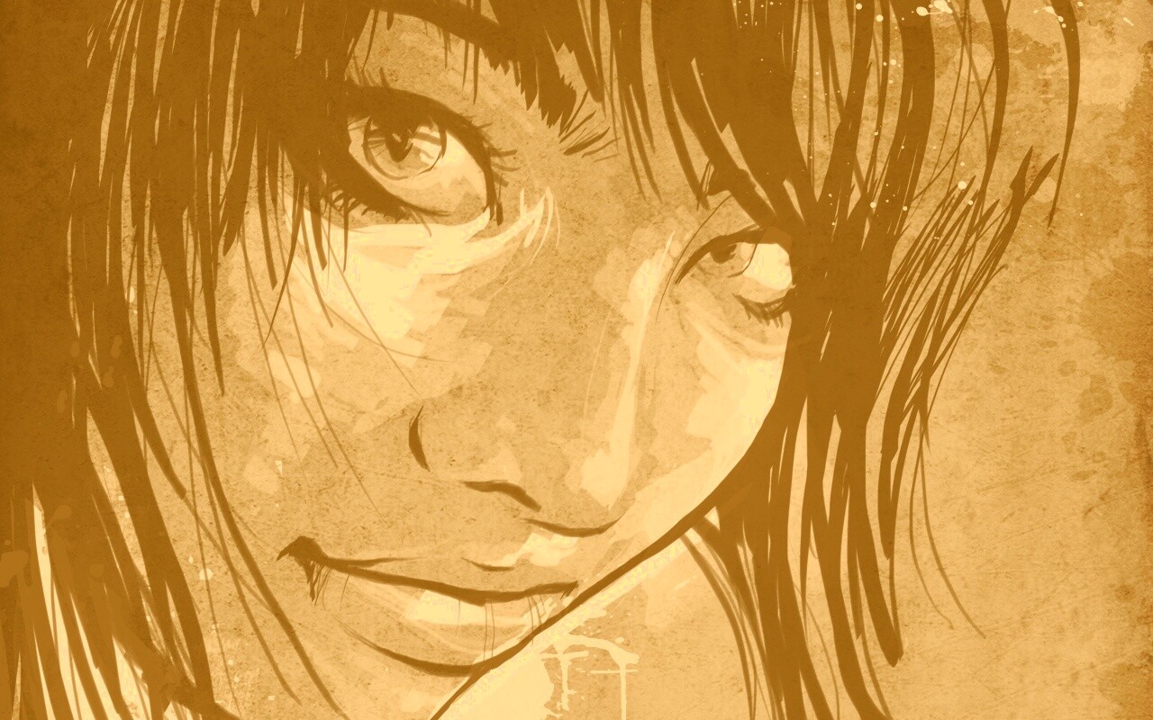 Оригинальный портрет азиатской девушки обои