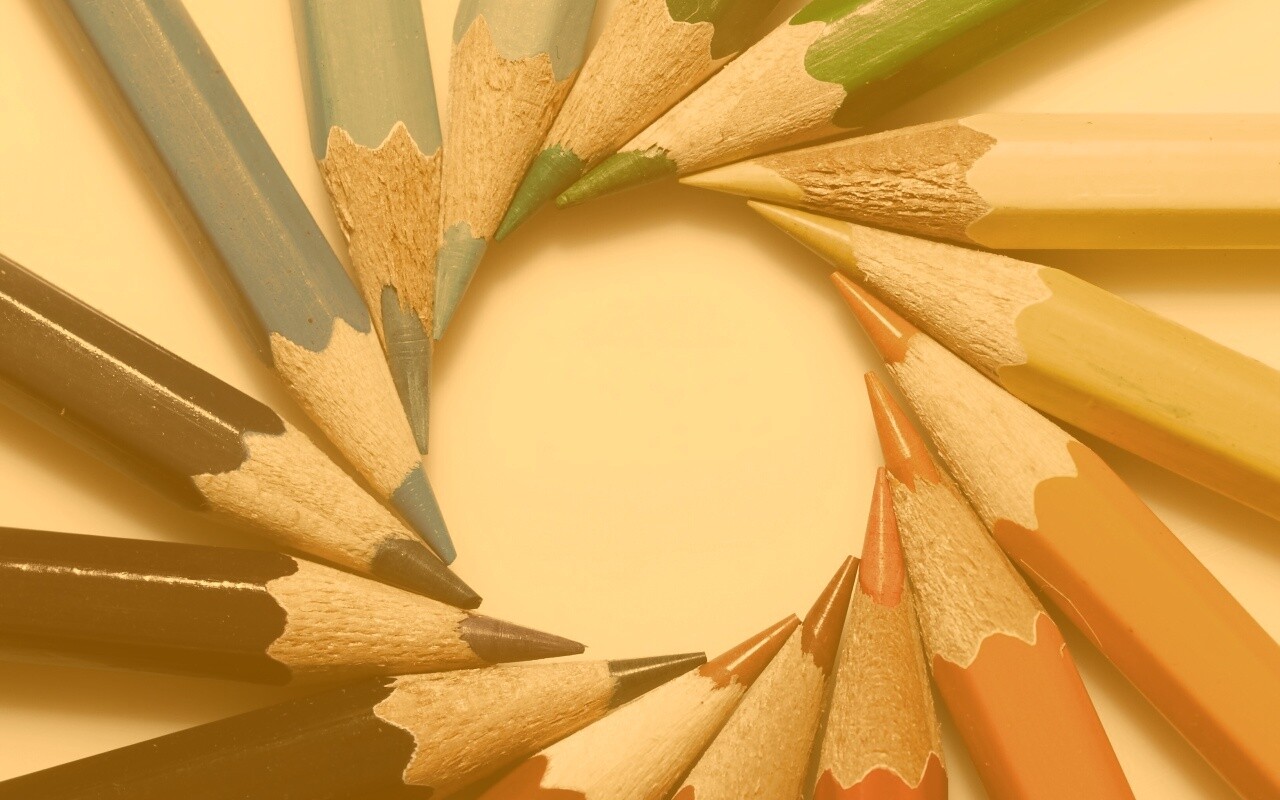 Радуга в карандашах обои