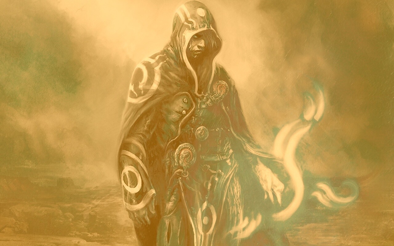 Темный маг в плаще-накидке обои