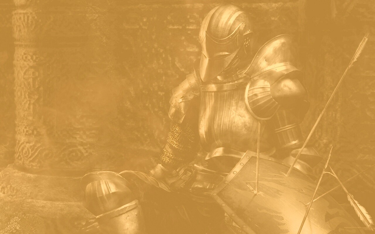 Поверженный рыцарь в доспехах обои