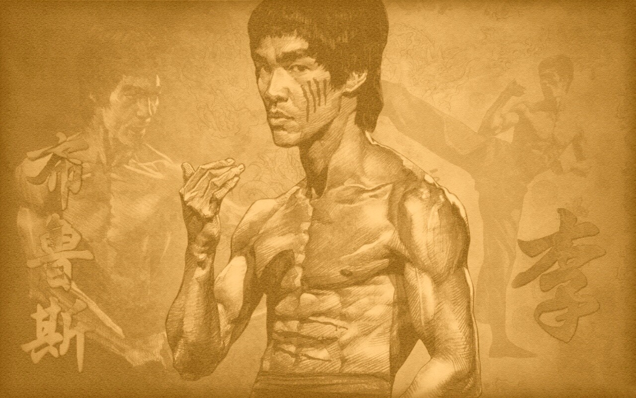 Портрет Брюса Ли обои