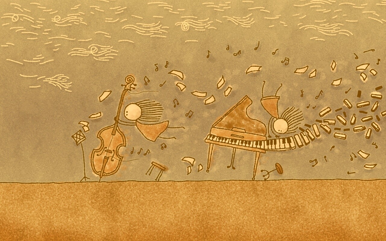 Воздушная инструментальная музыка обои