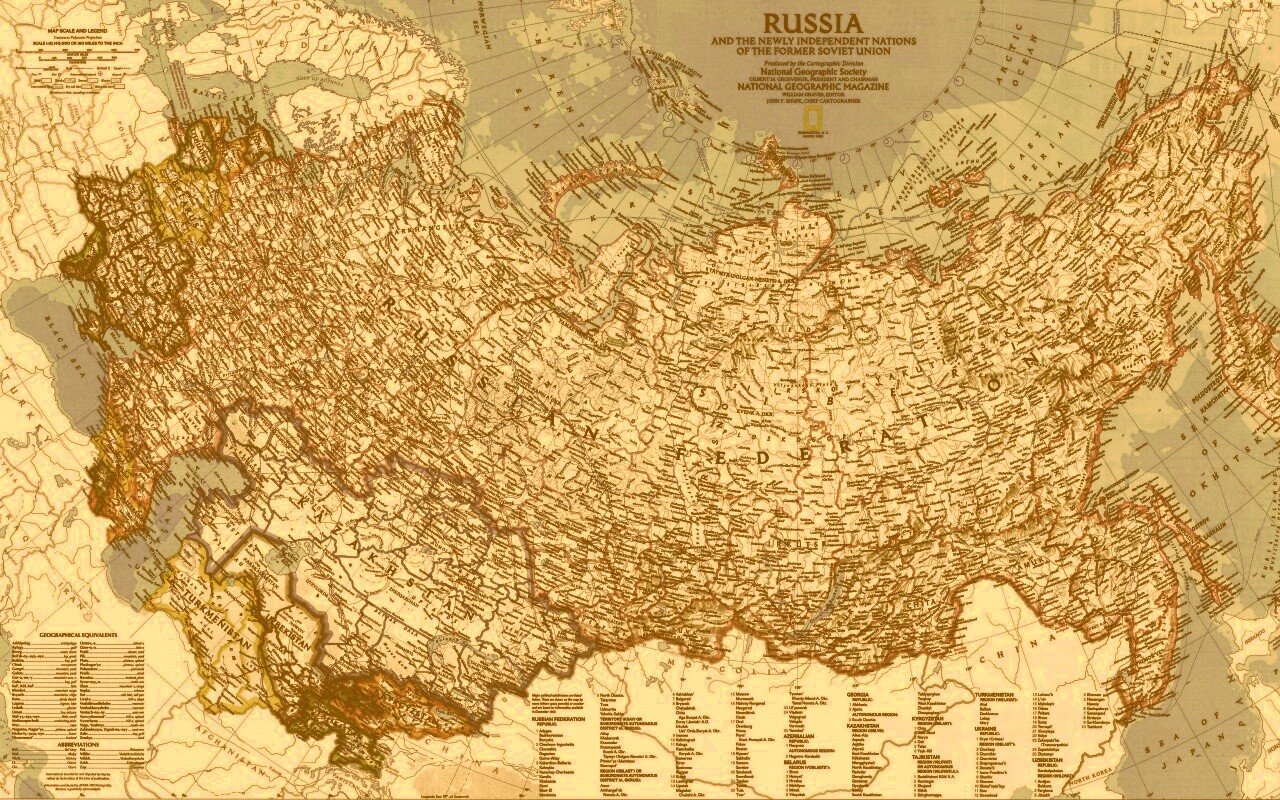 Карта России обои