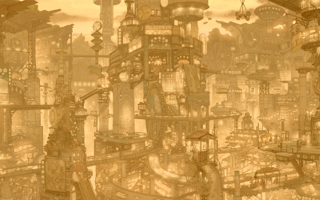 Город будущего обои